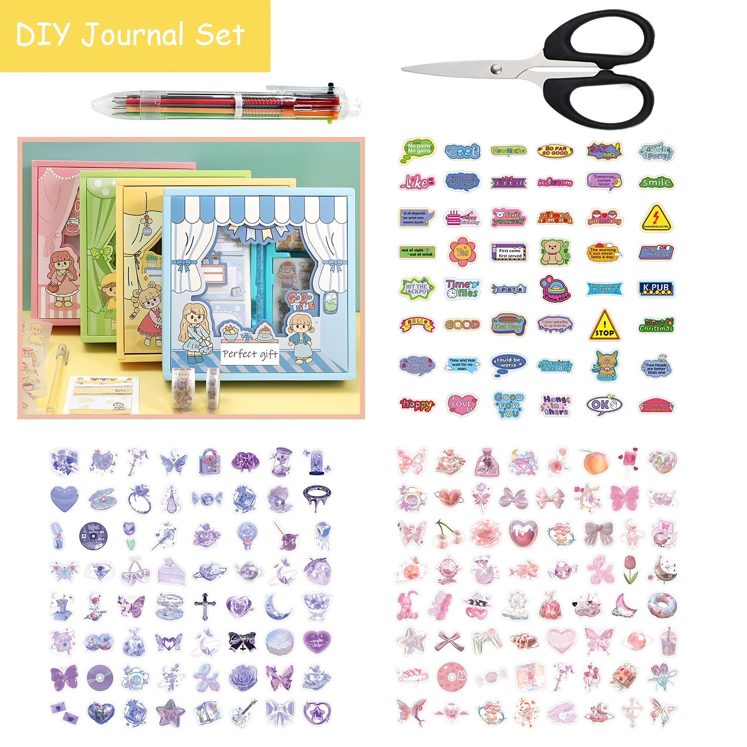 DIY Journal Kit for Girls Trendy Birthday Gifts Ideas for Teen Fun Cute  School Art Crafts Stuff Decoration for Tween Journaling Scrapbook  Stationery