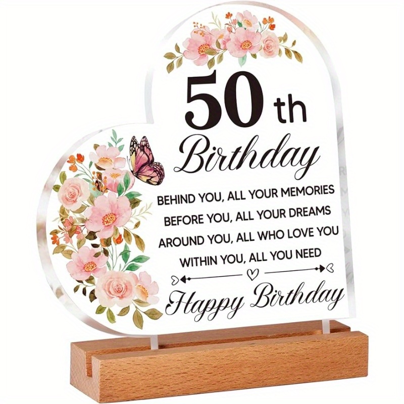 Regalos de cumpleaños 50 para mujeres, regalos fabulosos para mujeres que  cumplen 50 años, divertidas ideas de regalo de cumpleaños de 50 años para  mamá, hermana, mejores amigas, esposa, tía, regalos : Hogar y Cocina 