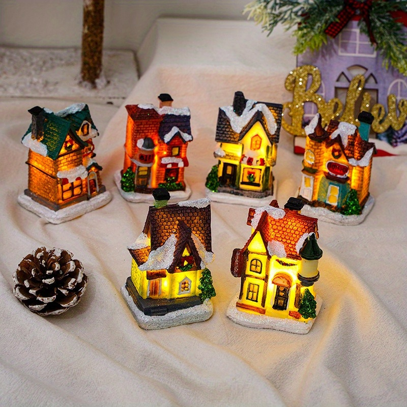 Christmas Light House Village Christmas Decorations For Home Xmas Gifts Christmas  Ornaments New Year 2023 Natale Navidad Noel