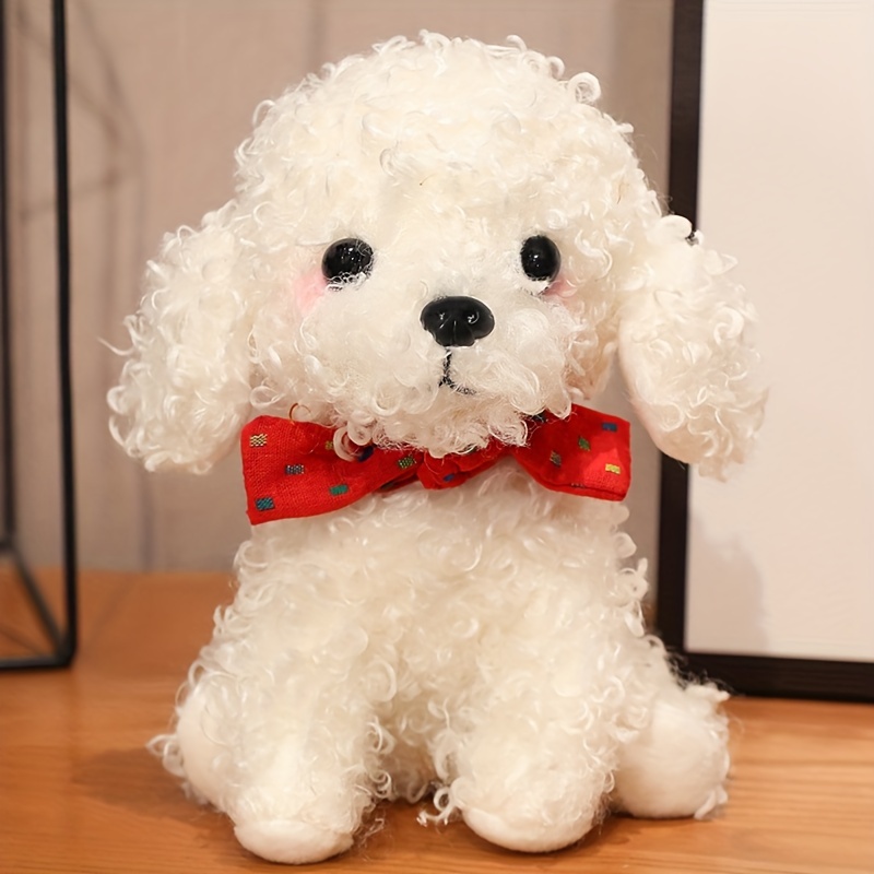 small white dog stuffed animal