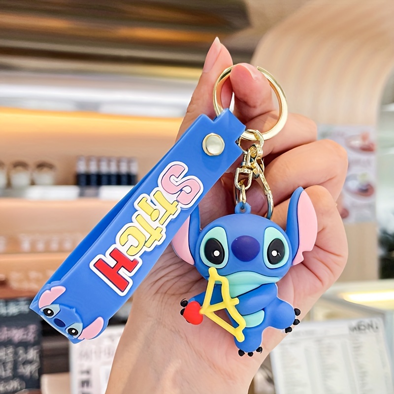 Disney Lilo & Stitch Toys Keychian Children Anime Stitch Pendant Doll  Keyring Kawaii Angel Keychians Cute Girls Christmas Gifts