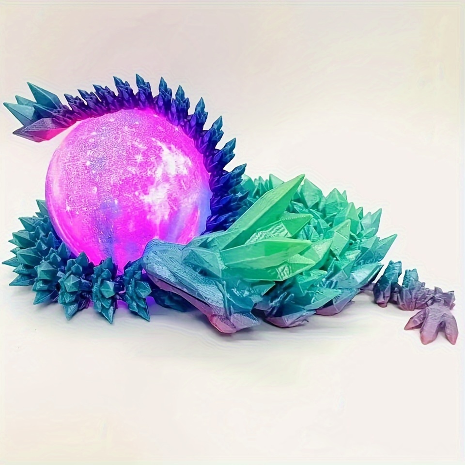 3D Printed Articulated Crystal Dragon