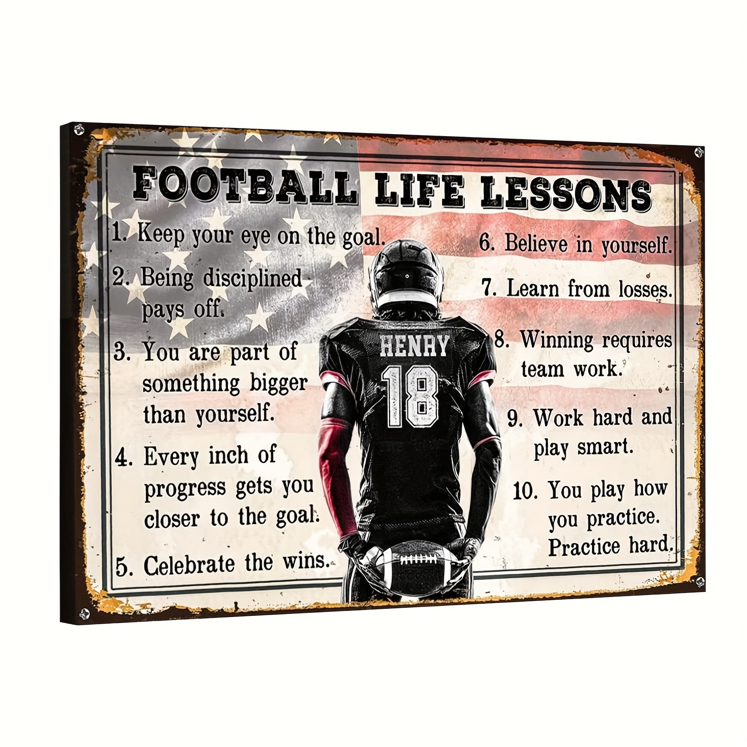 Football Life Lessons - Personalized Tumbler Cup - Birthday Gift