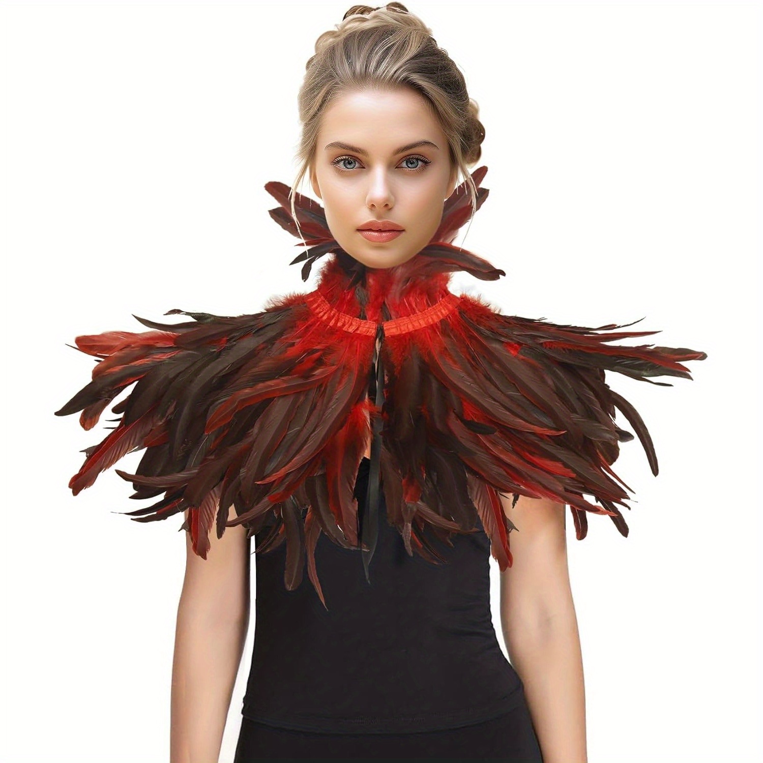 Gothic Feather Cape - Temu Canada