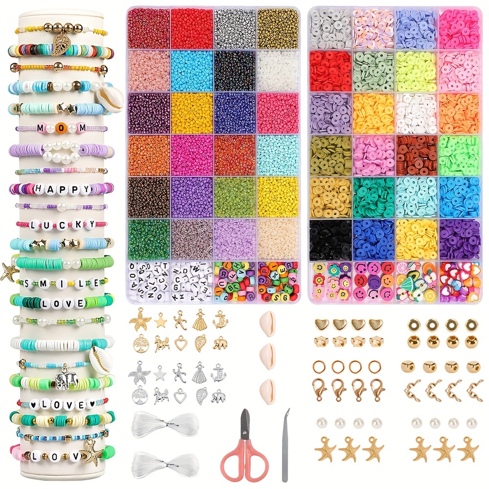 3500 Pcs Rainbow Pony Beads for Jewelry Making, Hair Beads for Braids for  Girls, Bracelet Making Kit, Assorted Kandi Beads Kit With Letter 