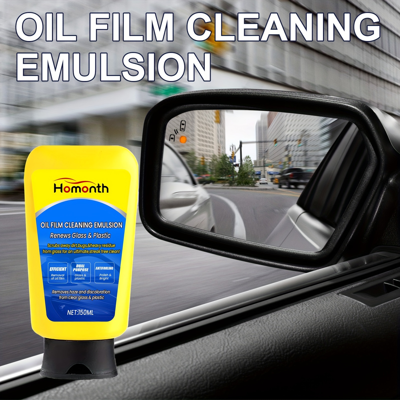 Oil Film Remover For Car Window, Easily Remove Car Glass Oil Film With  Wash-Free Wipes - No Windshield Decontamination Needed!
