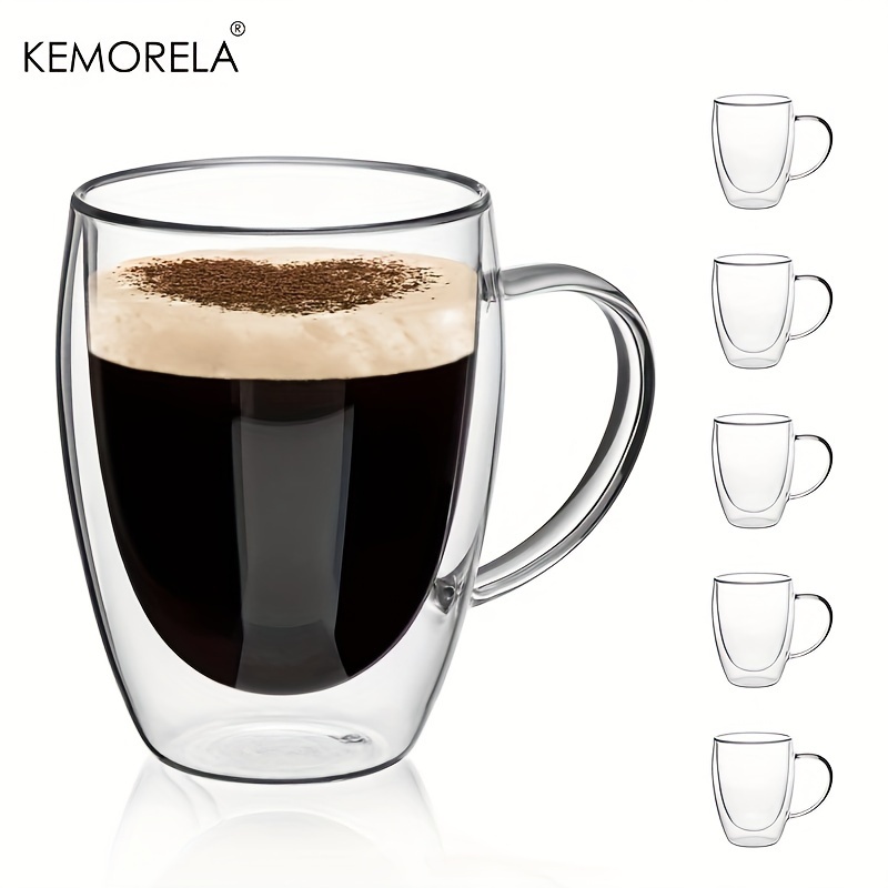 Double Wall 200ml/6.7oz Glass Coffee Mugs Resistant Clear Borosilicate Cups  Espresso Cups Tea Cups Perfect for Latte Americano Cappuccino Tea Bag  Insulated - China Coffee Cup and Coffee Mug price