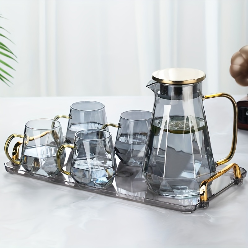 20.3oz - 50.7oz Bamboo Lid Borosilicate Glass Teapot Water Pitcher