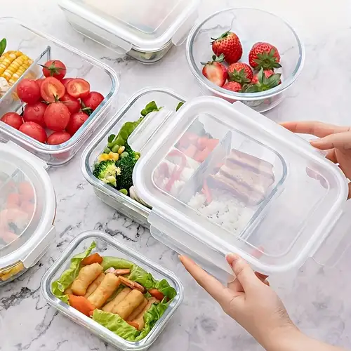 Leak Proof Lunch Containers Portable Children Divided Snack Boxes 4 Grids  Compartment Lunch Containers multiuse food storage box - AliExpress