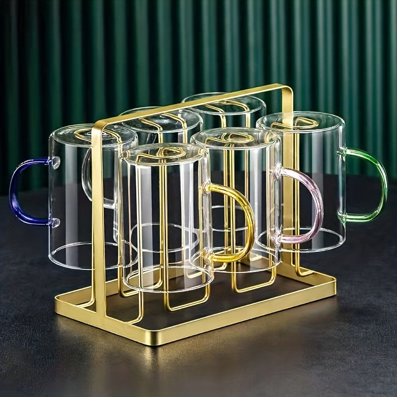 Novelty Mason Jar Mugs with Handle - 15oz- Set of 6 - Multicolor