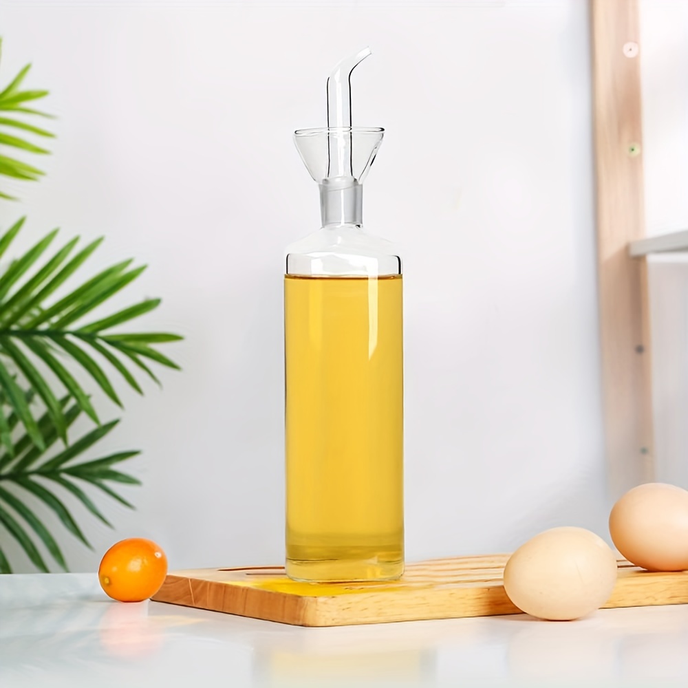 Push Type Diamond Glass Olive Oil Can Glass Dispenser With Holder Kitchen  Storage Bottle For Oil Honey Soy Sauce