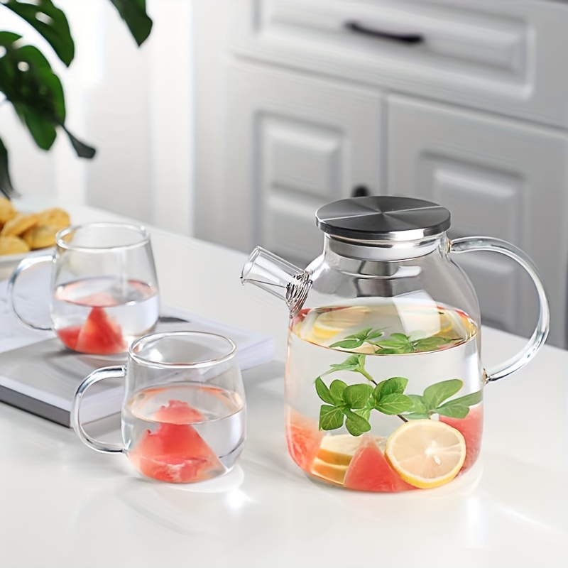 Crate&Barrel Glass Pitcher with Stainless Steel Infuser