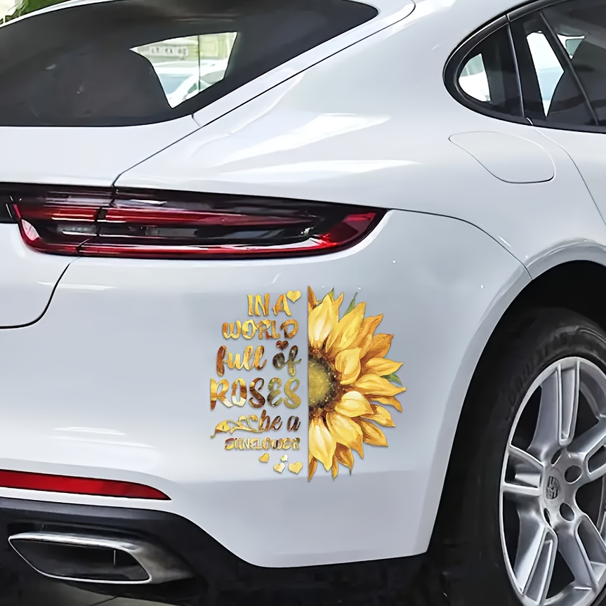 Sunflower Car Decal - Temu