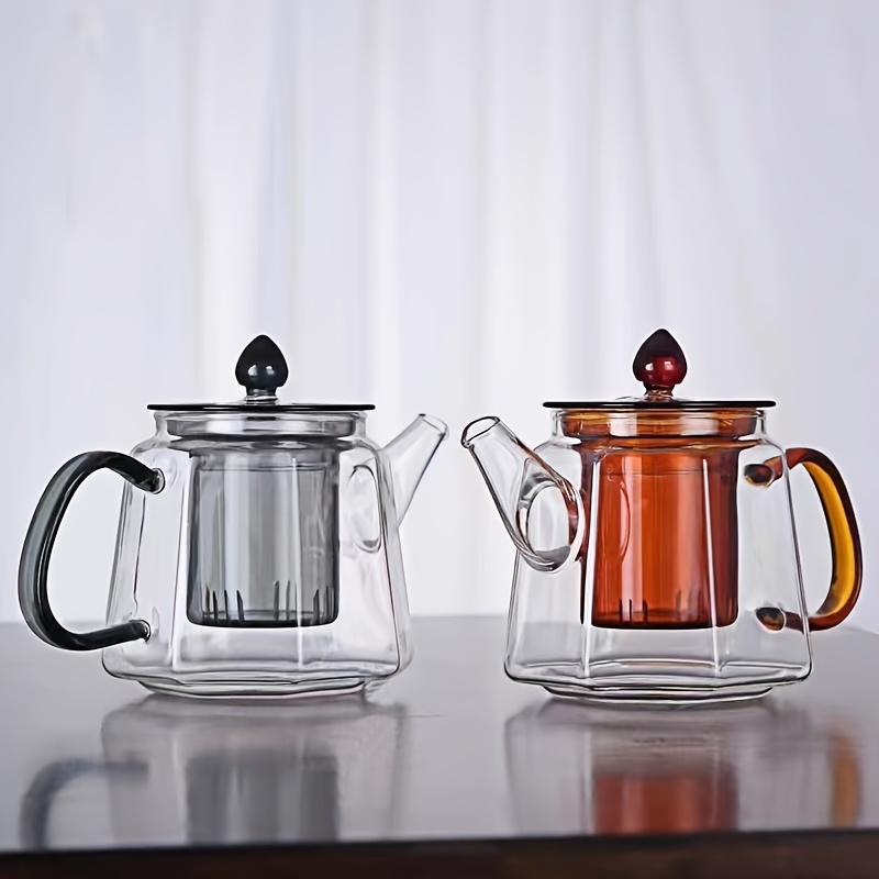 Glass Teapot With Vertical Stripes Clear Tea Kettle With - Temu