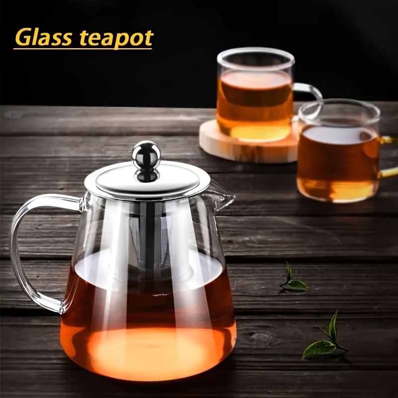 Glass Teapot with Removable Infuser OBOR Stovetop Safe Kettle Blooming and  Loose Leaf Tea Maker Set 650ml/22oz 