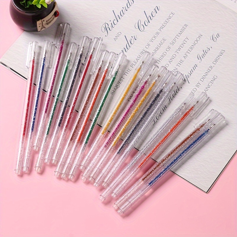  Colored Gel Ink Pens Ink with Diamond Tip 0.35mm Fine Point for  Kids Adults Writing Journaling Taking Note Marking 12pcs 0.35mm colored  ballpoint pens kids medium point for Journal Adult Coloring