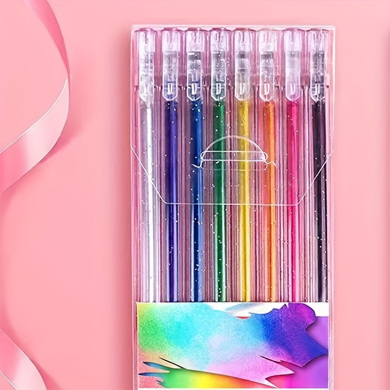 Glitter Gel Pen Set, 2023 Upgraded Glitter Gel Pens For Adult Coloring Books  No Fading, Multi Pack Colored Gel Markers Colorful Gel Pens With Case, Back  To School, School Supplies, Kawaii Stationery