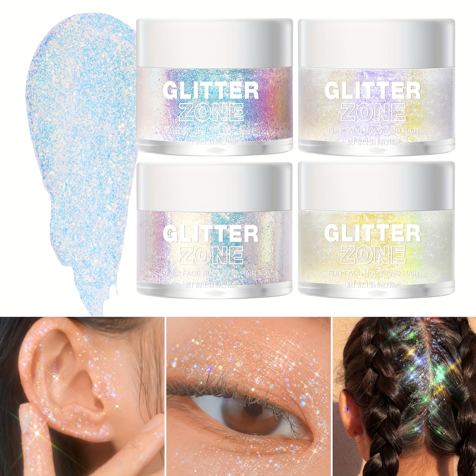 Highlighter Body Glitter Setting Powder Ball, Sweet And Fluffy Glitter  Ball, Highlight Oil Control Long Lasting Loose Powder Ball, Brighten  Collarbone, Neck And Arms - Beauty & Health - Temu
