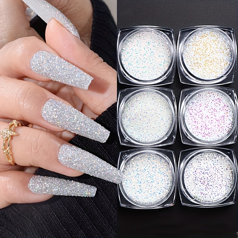 12 Grids Nail Art Foil Flakes Gold Silver, Sparkly Gold Silver Irregular  Nail Foil Metallic Foil Flakes, Holographic Nail Foil Glitters For Acrylic  Na