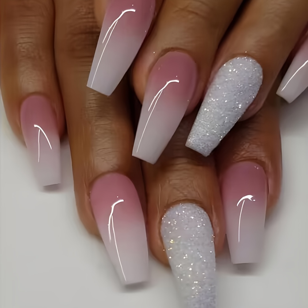 All Glitter Coffin Nails - Free Returns Within 90 Days - Temu United Kingdom