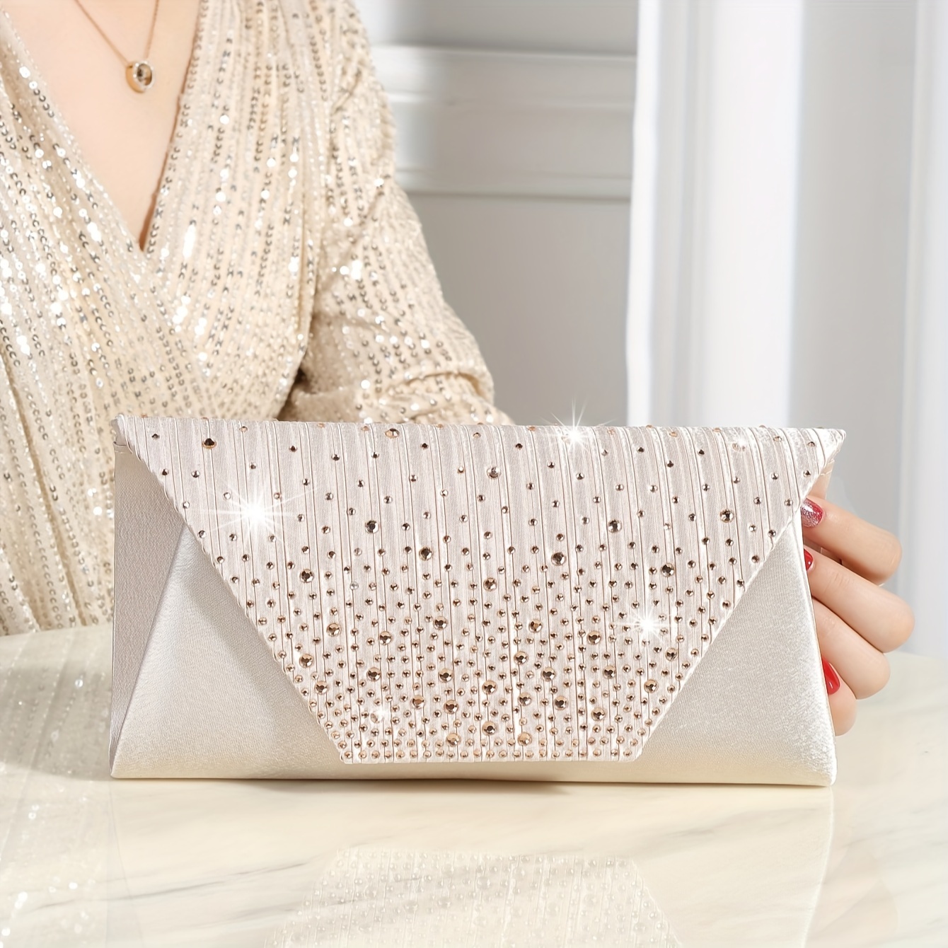 Rhinestone Heart Shape Evening Bag Tassel Wedding Party - Temu