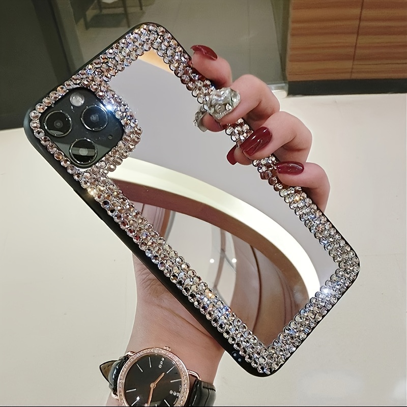 For iPhone 13 Pro Max 13 12 Pro Max Diamond Glitter Mirror Girl