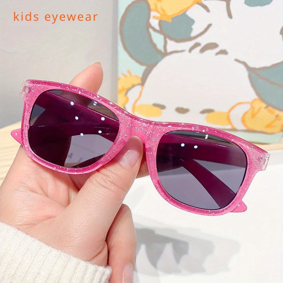 Girls Cute Animal Bear Shape Frame UV Protection Sunglasses, Gift For Kids