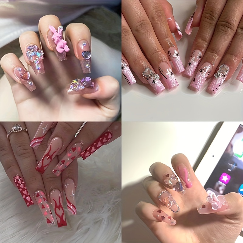 Pink Universe Coffin Medium Press on Nails | Melodysusie