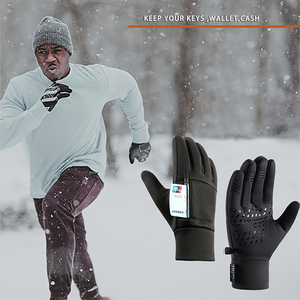 Guantes Antideslizantes Para Trabajo El Frio De Hombres Mujeres Invierno  Negros