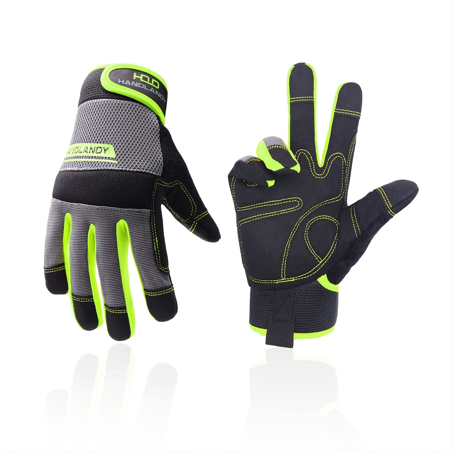 MECHANIX WEAR Mechanics Gloves: L ( 10 ), Mechanics Glove, Full Finger,  Pigskin, TPR, Brown, 1 PR