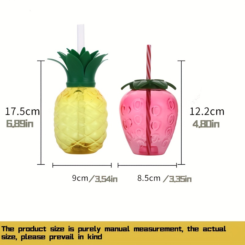 New style PET 500ml plastic pineapple juice bottle with straw for party