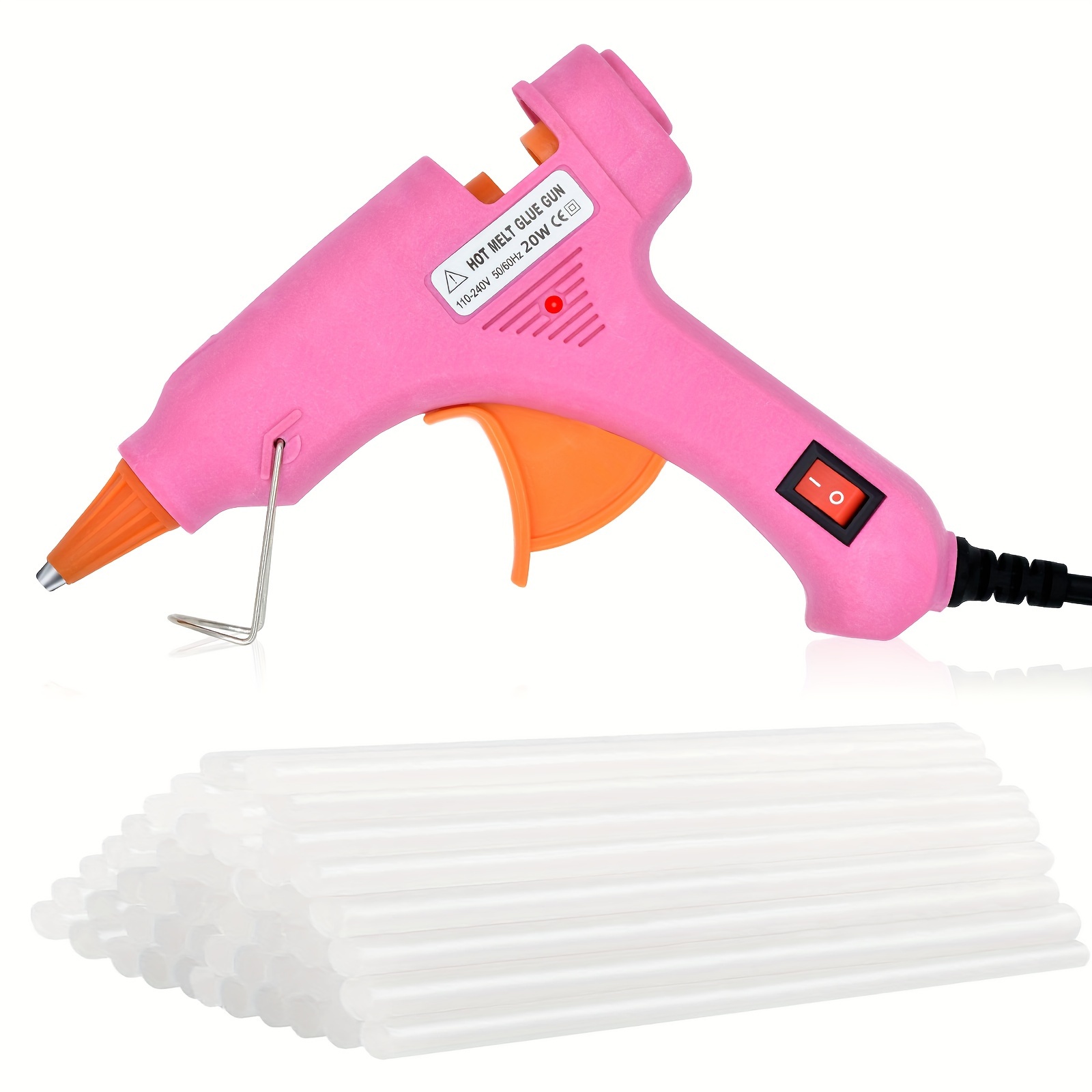  1 set 20W Hot Melt Glue Gun With Glues Stick Industrial Craft  Mini Guns Thermo Electric Heat Temperature Tool For DIY Jewelry Making  (White-US) : Arts, Crafts & Sewing