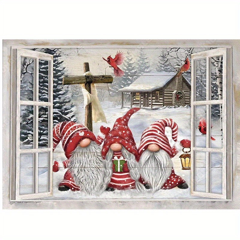 Christmas Large Gnomes Diamond Painting Kits Winter Gnomes - Temu