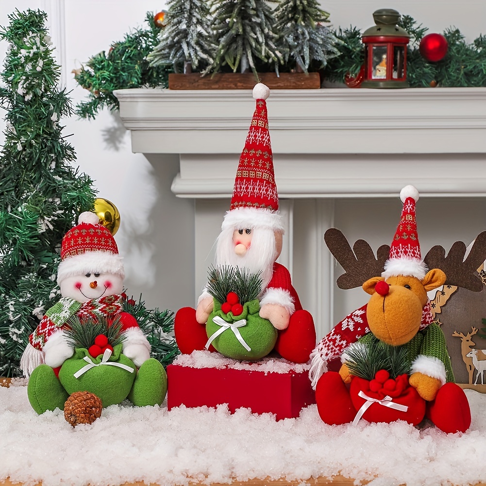 5 Style Christmas Plush Toys Plush Santa Plush - Temu