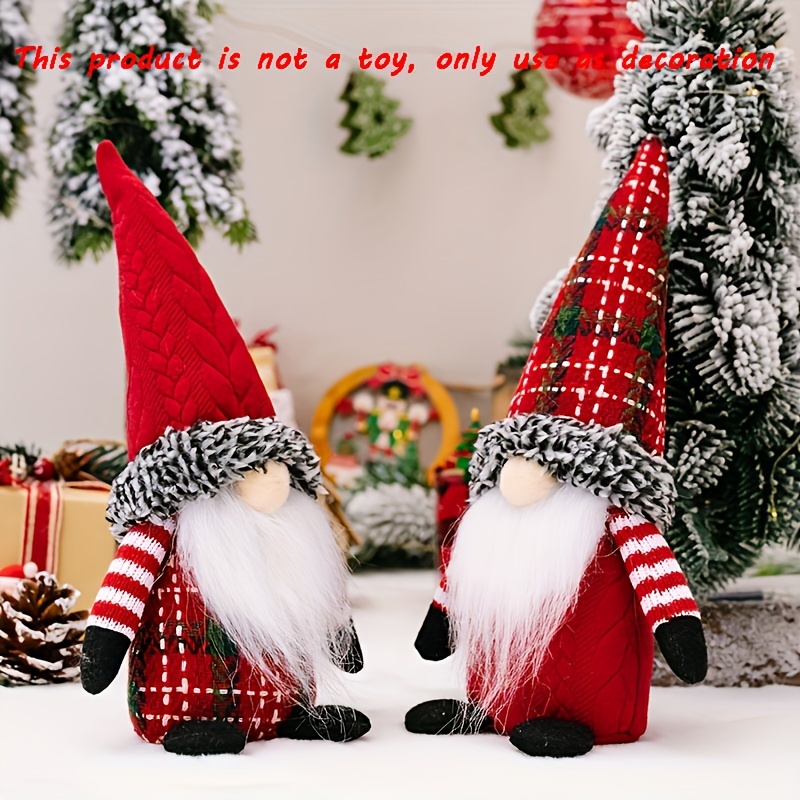 Gnomes Christmas Decorations with LED Light and Battery, 3PCS Handmade  Glowing Swedish Xmas Gnomes Tomte Plush Ornaments, Scandinavian Nisse Santa  Elf Dolls for Holiday Party Decor 