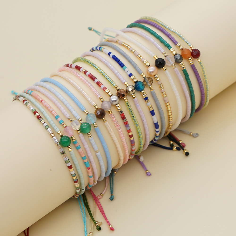 Bracelet Triple Wrap / Bracelet de perles de rocaille / Bracelet perlé pour  femme / Cadeaux pour elle / Bracelet en cuir perlé / Bijoux Boho. -   France