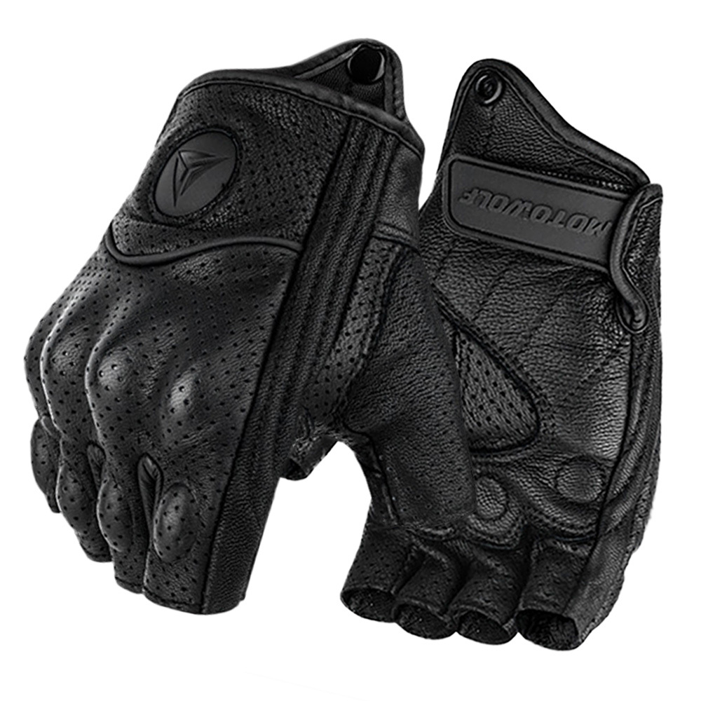 1 par de guantes negros de medio dedo, guantes de piel sintética, góticos,  punk, remaches, guantes sin dedos para disfraz de Halloween, Negro 