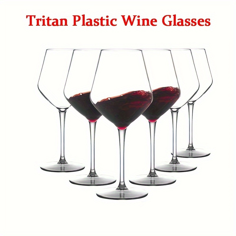Lot de 12 verres à vin à pied en plastique coloré - Verres à pied  réutilisables en Tritan pour fête, mariage, restaurant, anniversaire, Noël