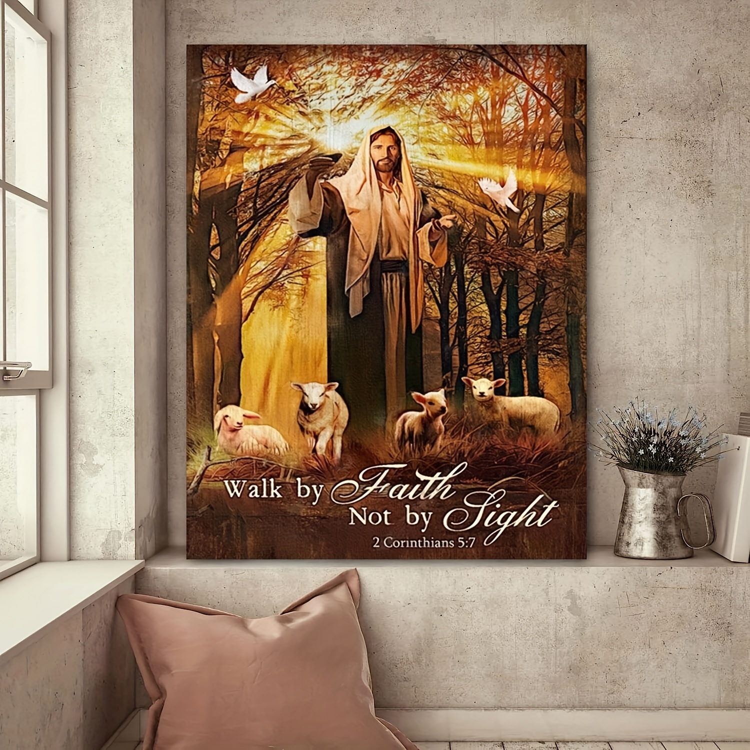  DIY 5D Diamond Painting Christian Religious Lion and Lamb Under  The Cross Artwork Gift Choice for Religious Families Kits for Adults for  Home Wall Decor 12x16 inch