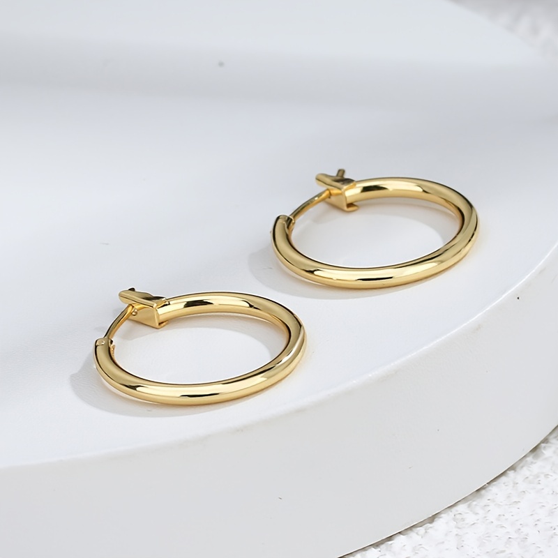 Luxurious Mesh Hoop Earrings Sparkling Golden Alloy 18k Gold - Temu