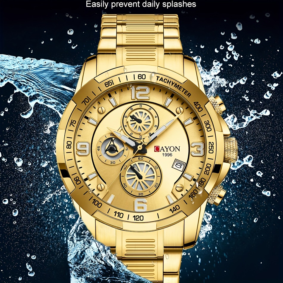 Reloj Hombre Dorado Amarillo Doble Cara Hueca Automático Mecánico Reloj  Tiempo Dual Correa Diamantes Imitación Reloj Caballero, Ahorra Dinero En  Temu