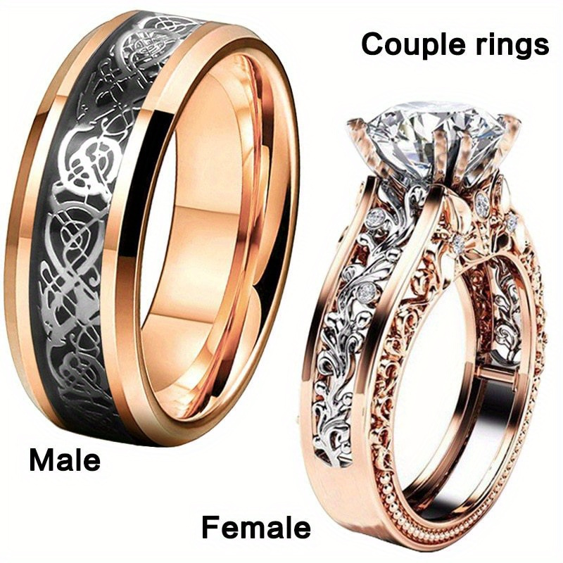  Size 10 Rings for Women Gold Inlaid Colored Round Stone Rings  Women's Confession Proposal Stainless Steel Rings (Multicolor, 5) :  Clothing, Shoes & Jewelry