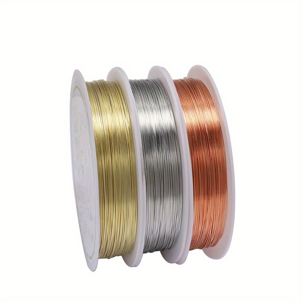 Mandala Crafts Copper Wire for Jewelry Making - Metal Craft Wire for Crafts  - Tarnish-Resistant Beading Jewelry Wire Coil Wire for Jewelry Wrapping  Gold 24 Gauge 30 Yards 