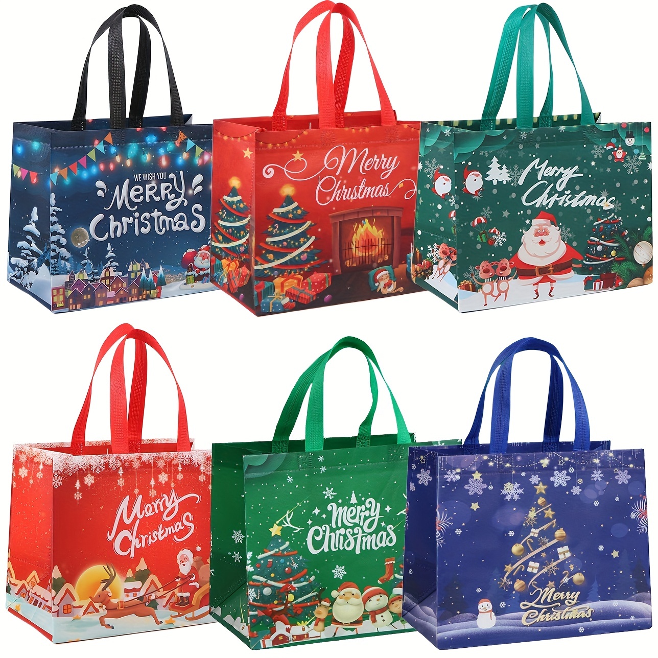 Bolsa de regalo de cumpleaños con asa y papel de seda, 12 bolsas de regalo  de varios tamaños y diseños, grande, mediano, bolsa de regalo de cumpleaños