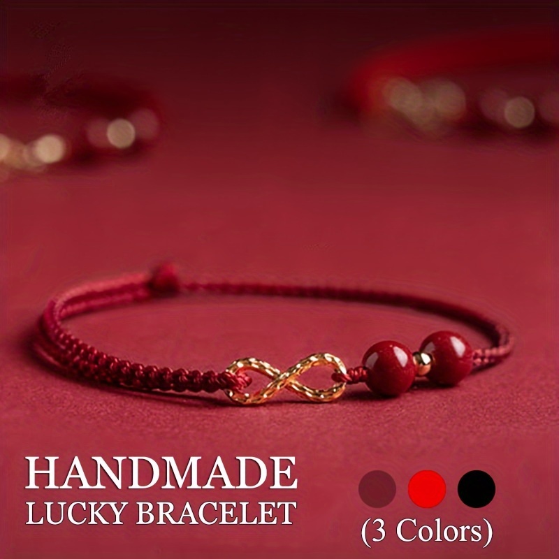 1 Black Hand Made Lucky String kabala charm Bracelet success Urban Fashion  Wrap