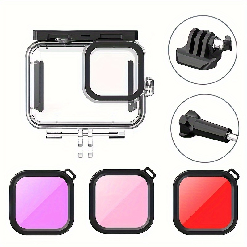 FitStill Black Silicone Sleeve Case for Go Pro Hero 12/Hero 11/Hero 10/Hero  9 Black,Battery Side Cover&Screen Protectors& Lens Caps&Lanyard for Go Pro