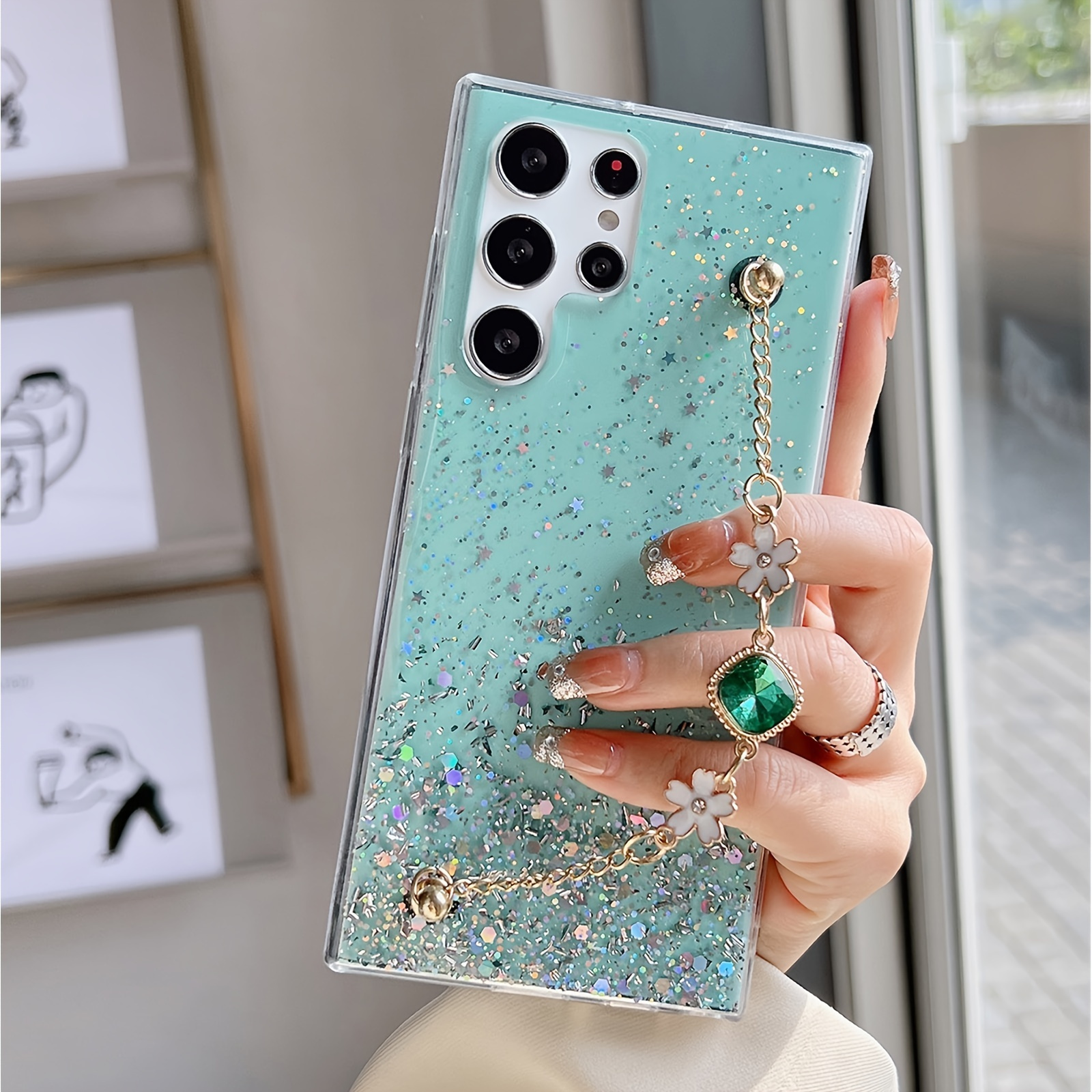 For Samsung Galaxy A14 A54 53 A32 S23 S22 Phone Case Bling Glitter Sparkle  Cover