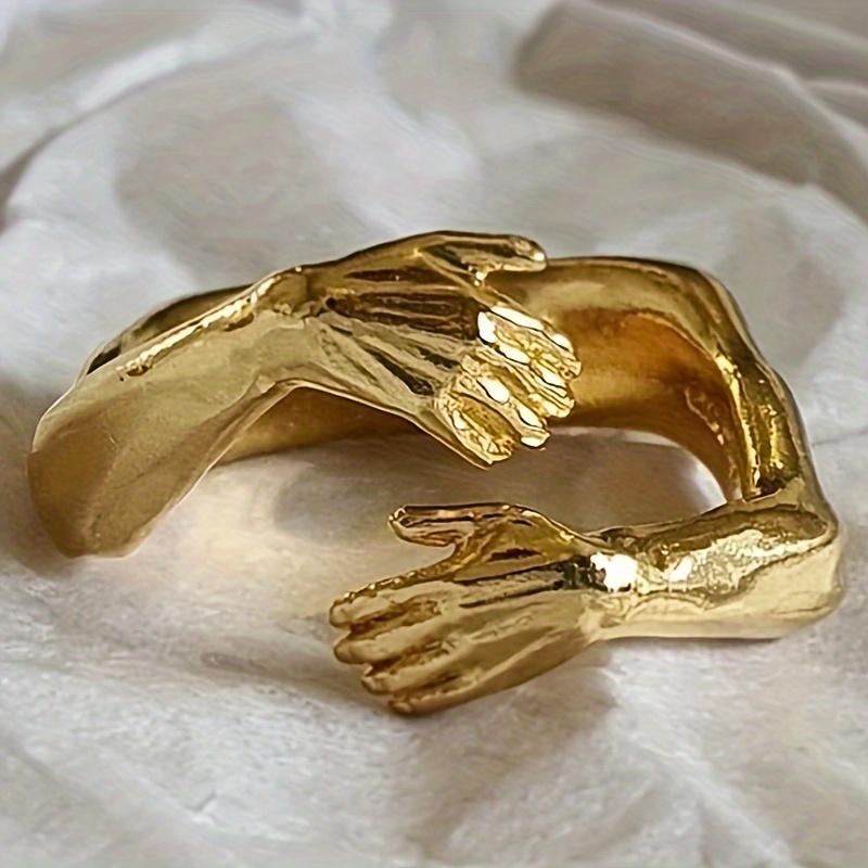 Solid gold hug deals ring