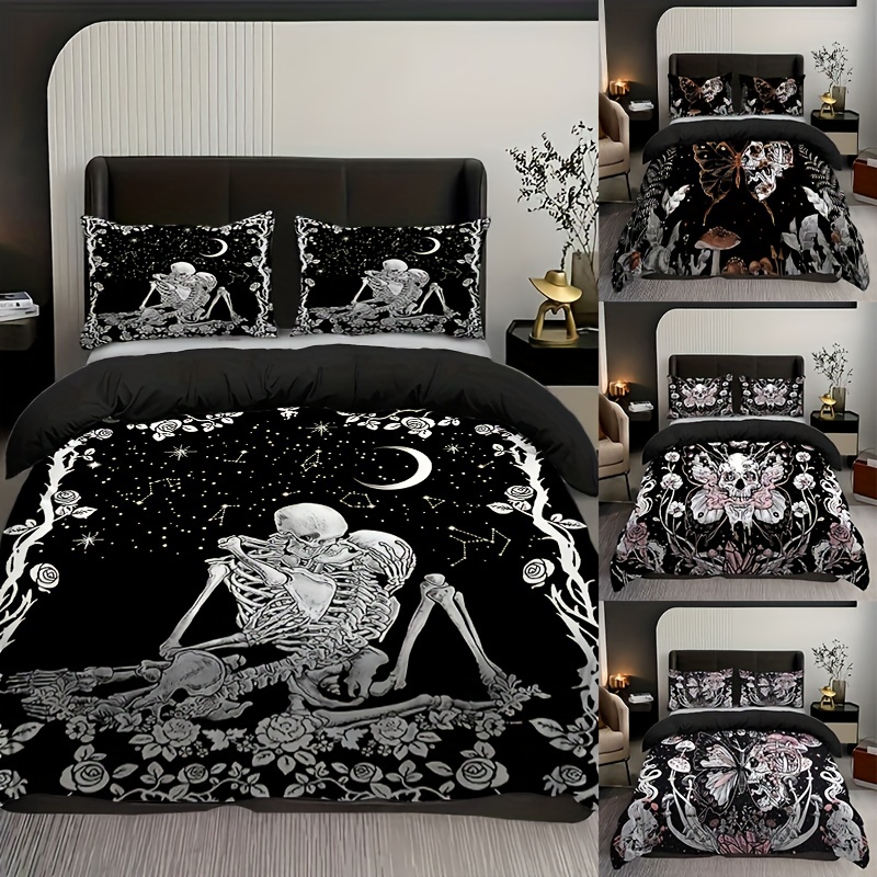 Gothic Bed Cover, Duvet or Comforter, Goth Hell, Satanic Bedding Set,  Bedroom Decor, King, Queen & Twin Size - Merry