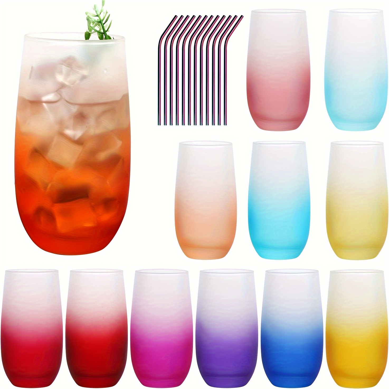 Colorful Plastic Party Goblets Cups: 6Pcs 380ML Unbreakable Acrylic Wine  Glasses Stackable Water Tumbler Easter Cocktail Cup for Home Wedding
